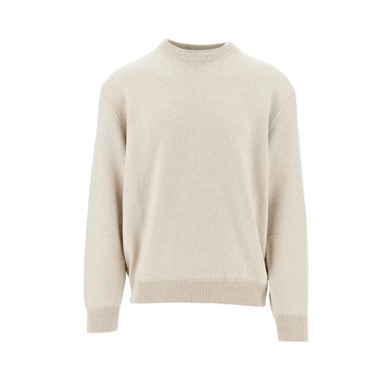 Merino wool sweater with logo intarsia Man S