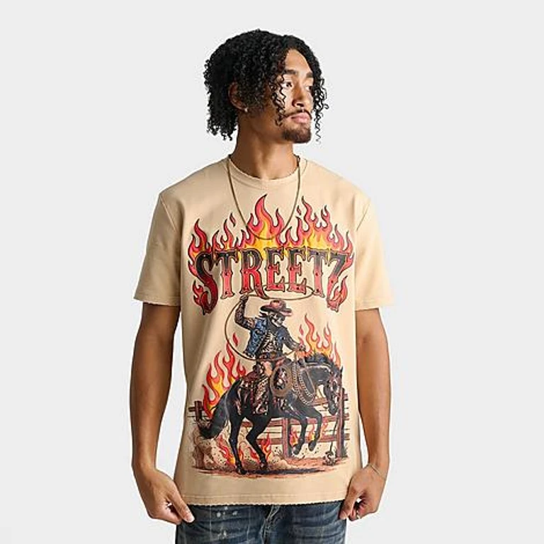 Men's Rodeo T-Shirt in Cream Wash Size: Small