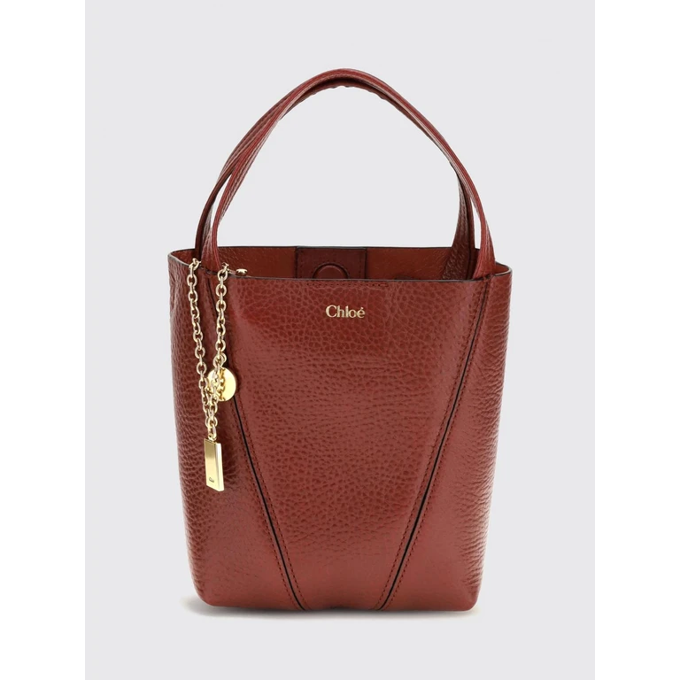 CHLOÉ Spin Mini Grained Calfskin Handbag with Ring Detail (CH25SS812N84633)