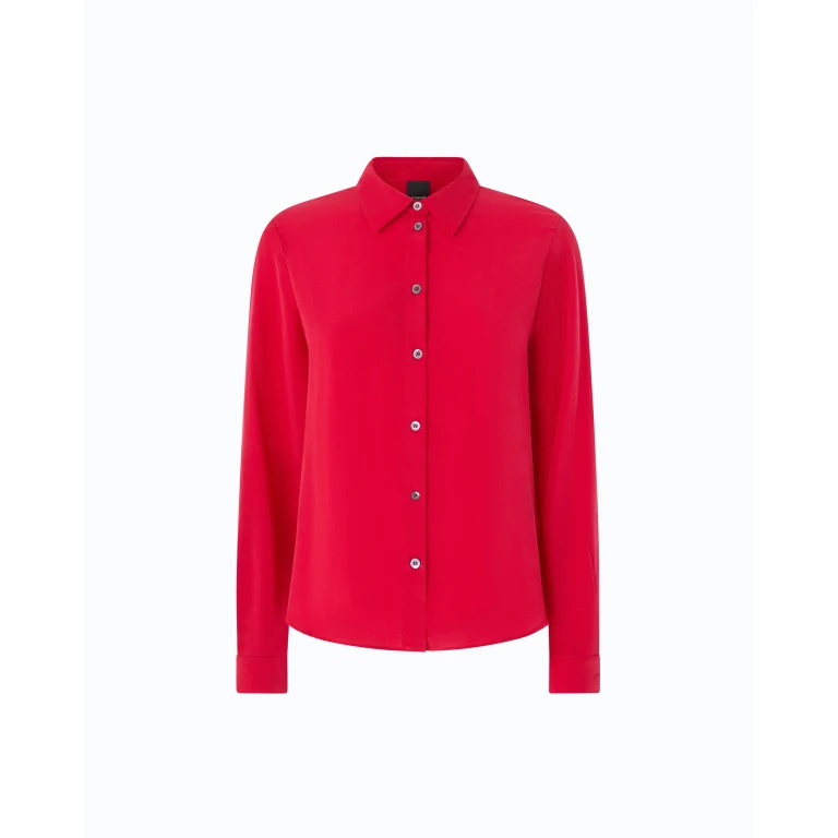 Camicia in seta Pinko rossa