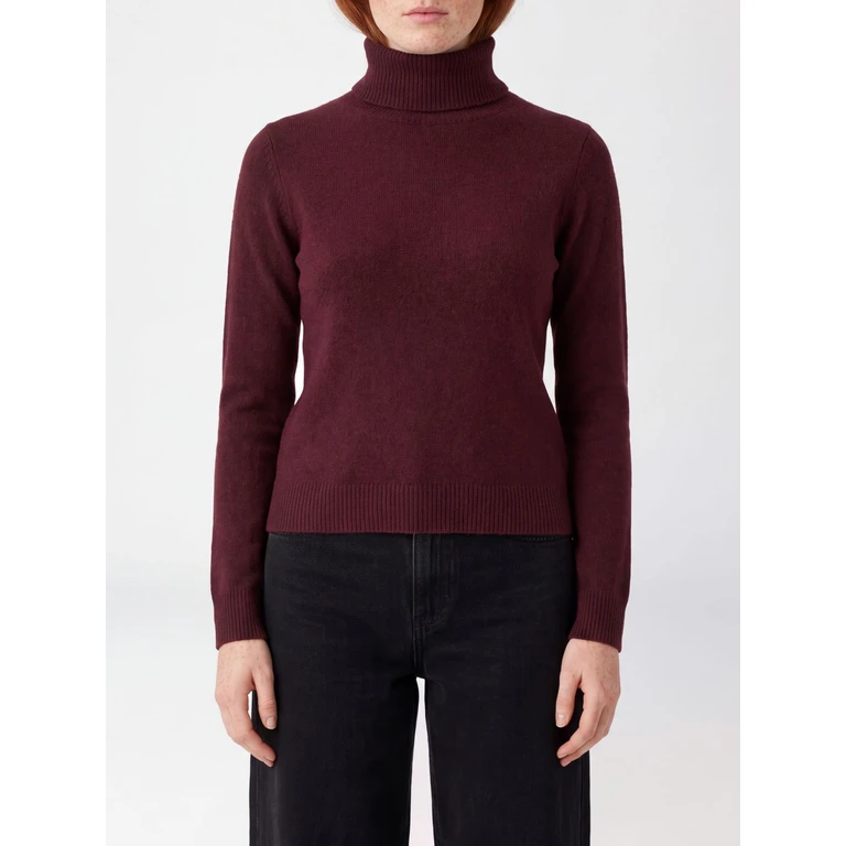 Slim Fit Cashmere and Silk Blend Turtleneck Jumper (263FXB01003BORDEAUX)
