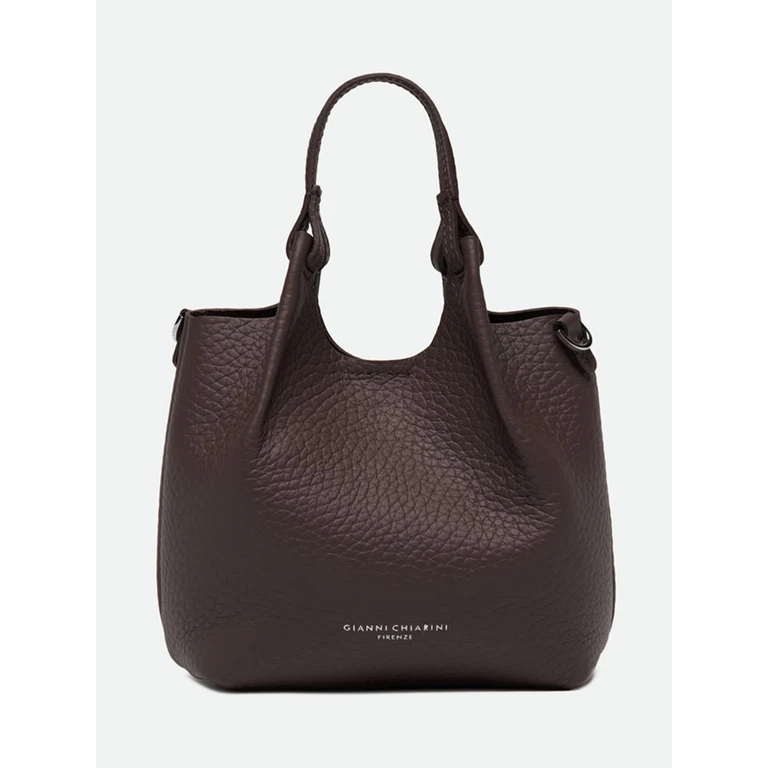 Dua Mini Hammered Leather Handbag with Double Handle (BS9718RNGDBLTUESPRESSO)