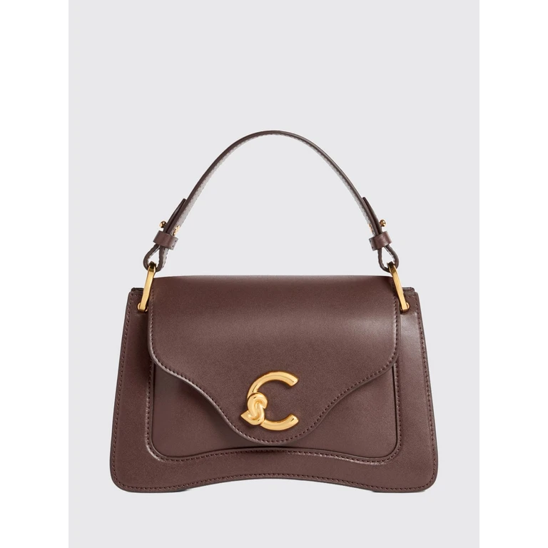 C-Me Small Cowhide Leather Handbag with Removable Shoulder Strap (E1SSK180221R49)