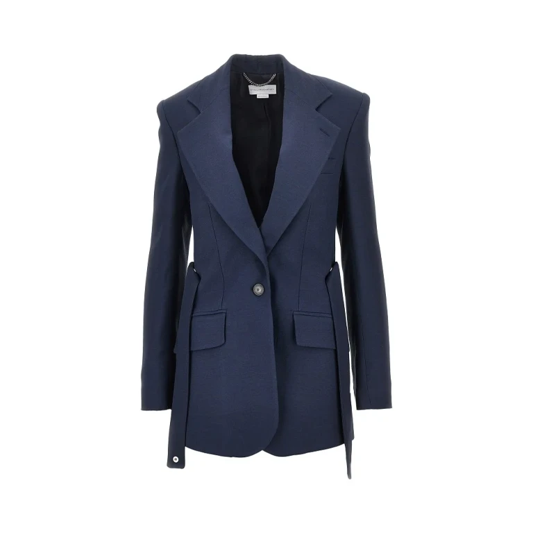 Single-breasted jacket with press-studs belt Woman 40