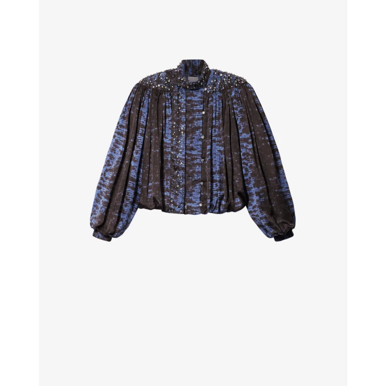 Veste Loyra En Soie - Femme - Nuit - Taille34 - Isabel Marant