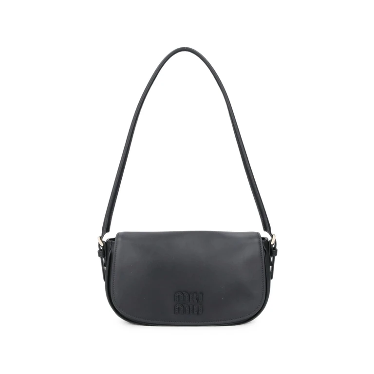 Logo-embossed Leather Shoulder Bag