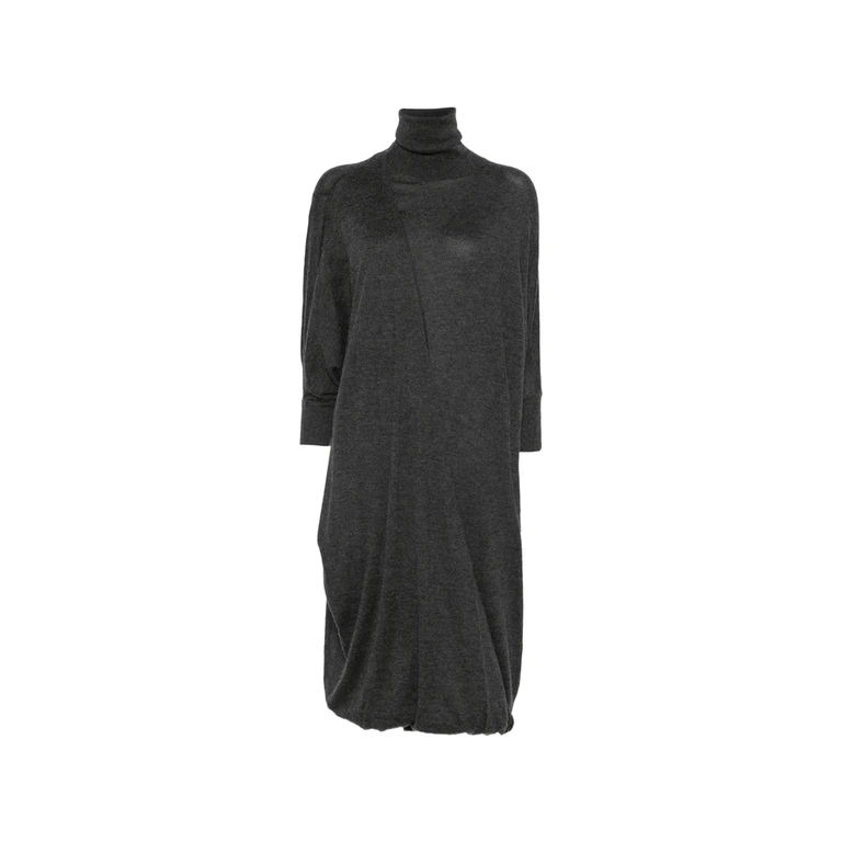 Roll-neck Midi Dress