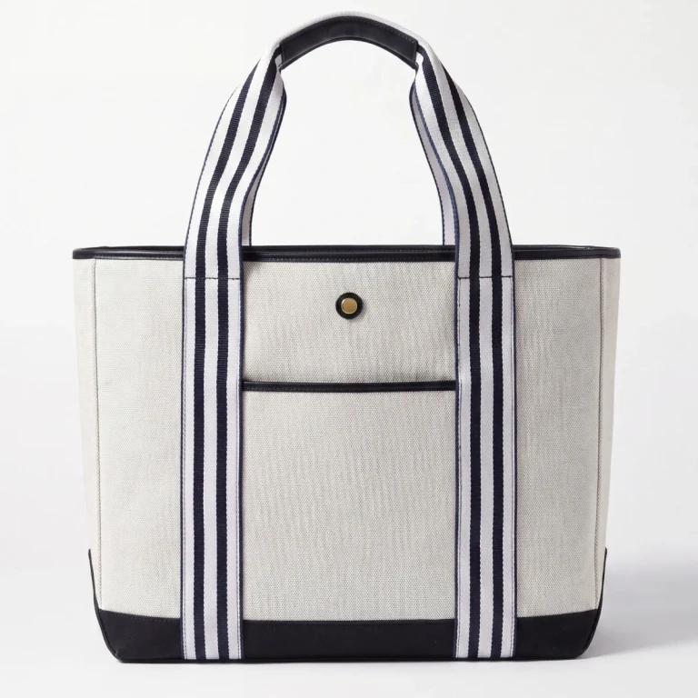 Large Cabana Tote Bag Domino Black Durable Canvas Travel Carryall Bag