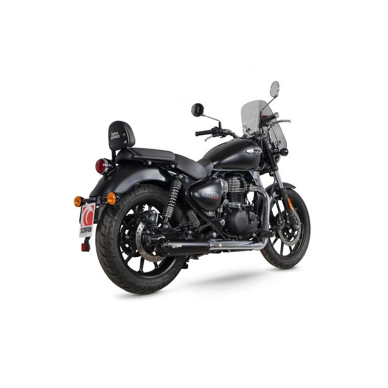 PRE102BCER - Scorpion Red Power Slip-On Black Ceramic For Royal Enfield Meteor 350 2020-2024