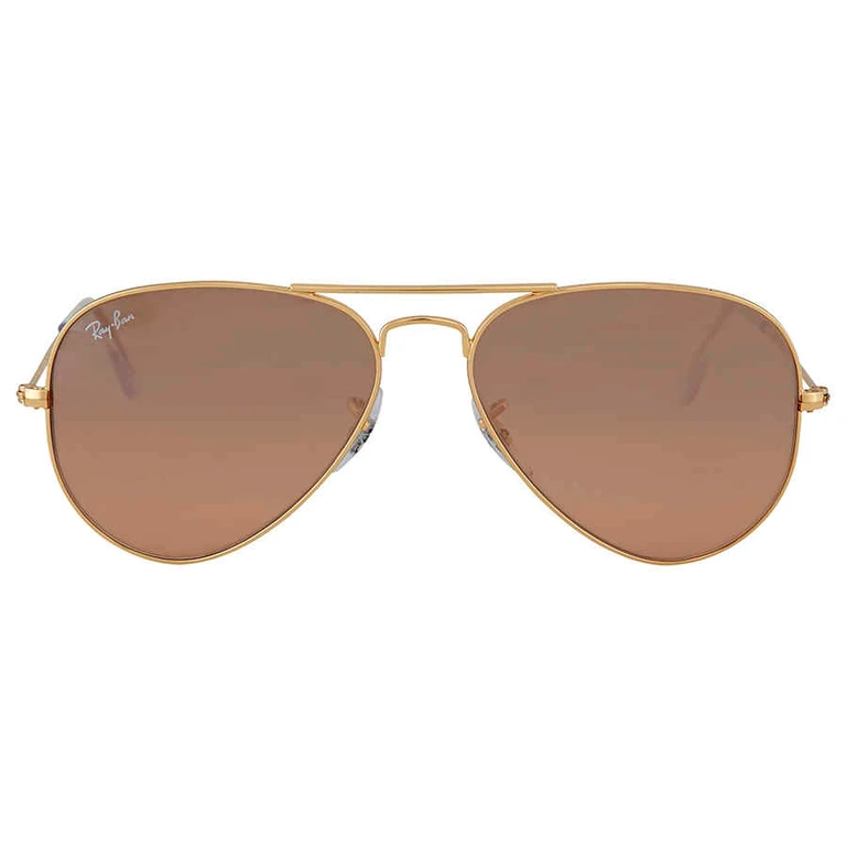 Ray Ban Aviator Gradient Silver/Pink Mirror Pilot Unisex Sunglasses RB3025 001/3E 55
