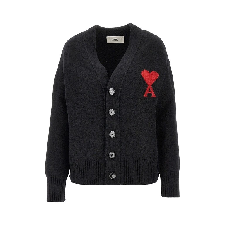 Wool cardigan with 'Ami de Coeur' inlay Woman XS