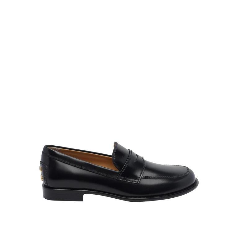 Tod's 메탈 스터드 블랙 로퍼