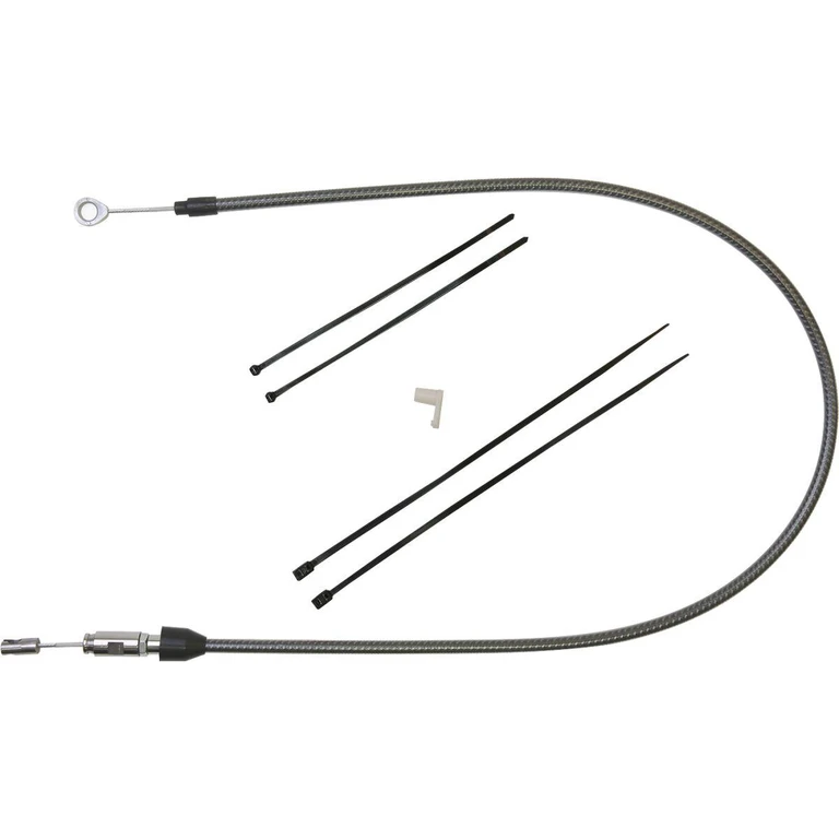 723414HE - Magnum Shielding KarbonFibr Quick Connect Clutch Cable For Harley Davidson FLDE 1750 2018-2020 122 cm (48") - Carbon Fiber/Silver