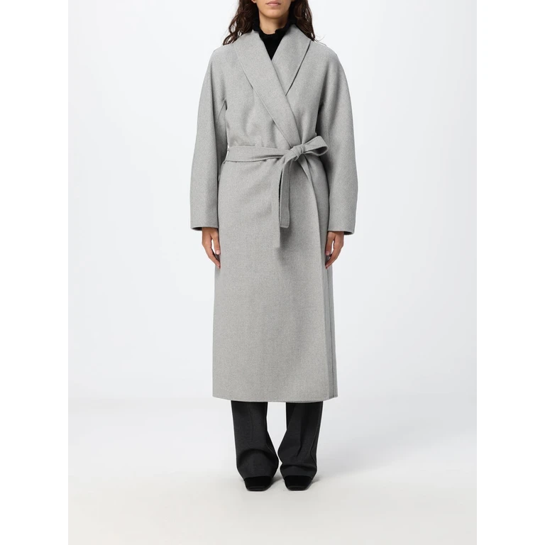 Long Belted Pure Wool Robe Coat (2629016043600074)