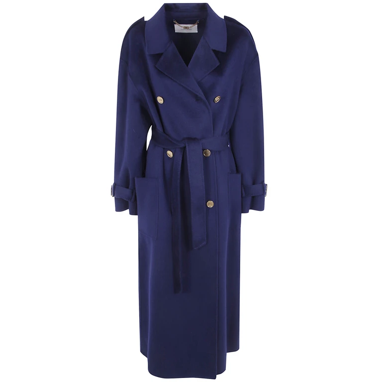 Cappotto in lana con cintura Elisabetta Franchi