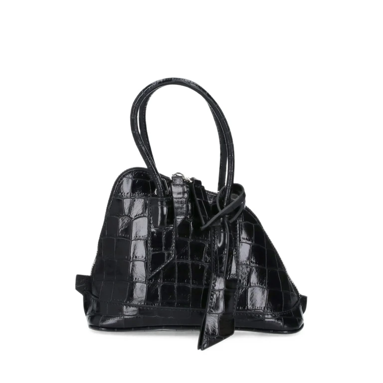 Croc-embossed Leather Tote Bag