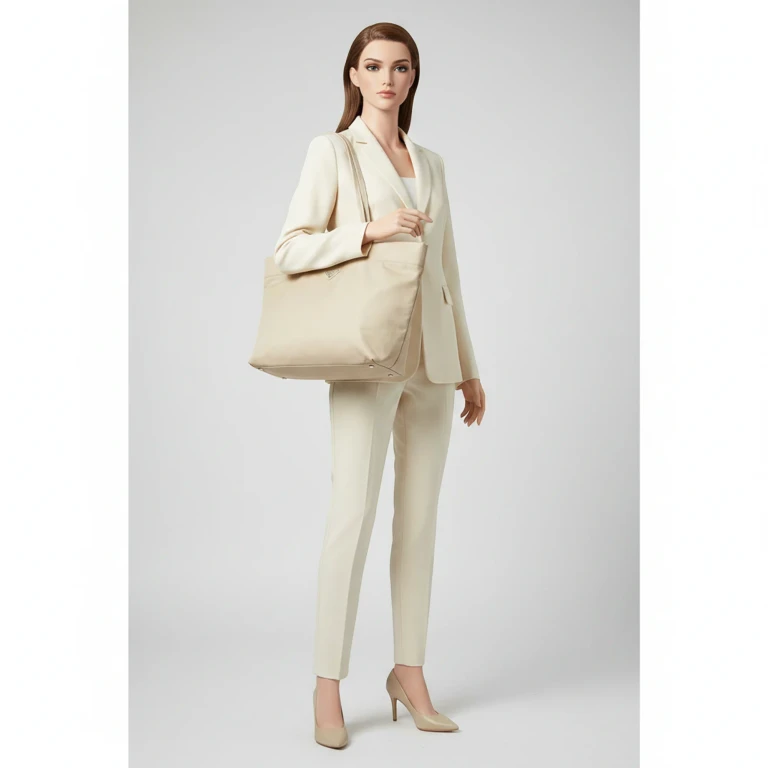 Re-Nylon · Leather Trim Tote