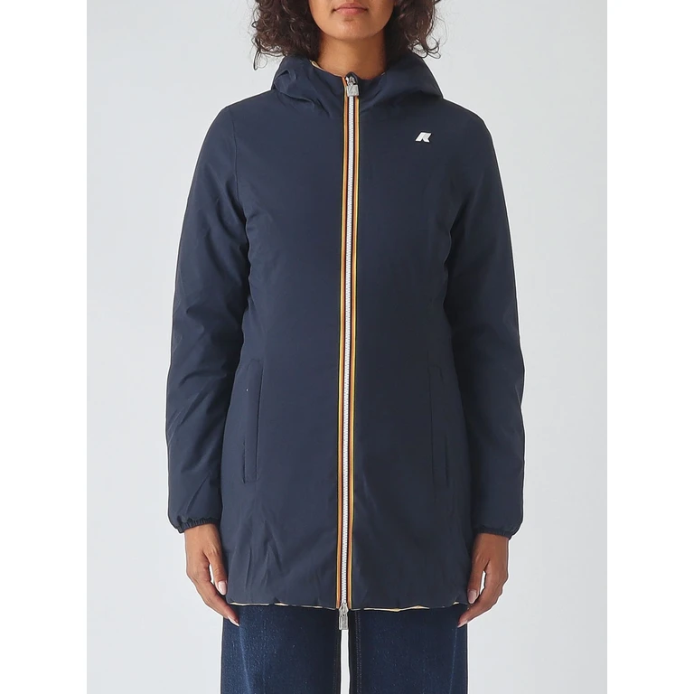 Denise Long Reversible and Waterproof Hooded Windbreaker Jacket (K6128UWD0V)