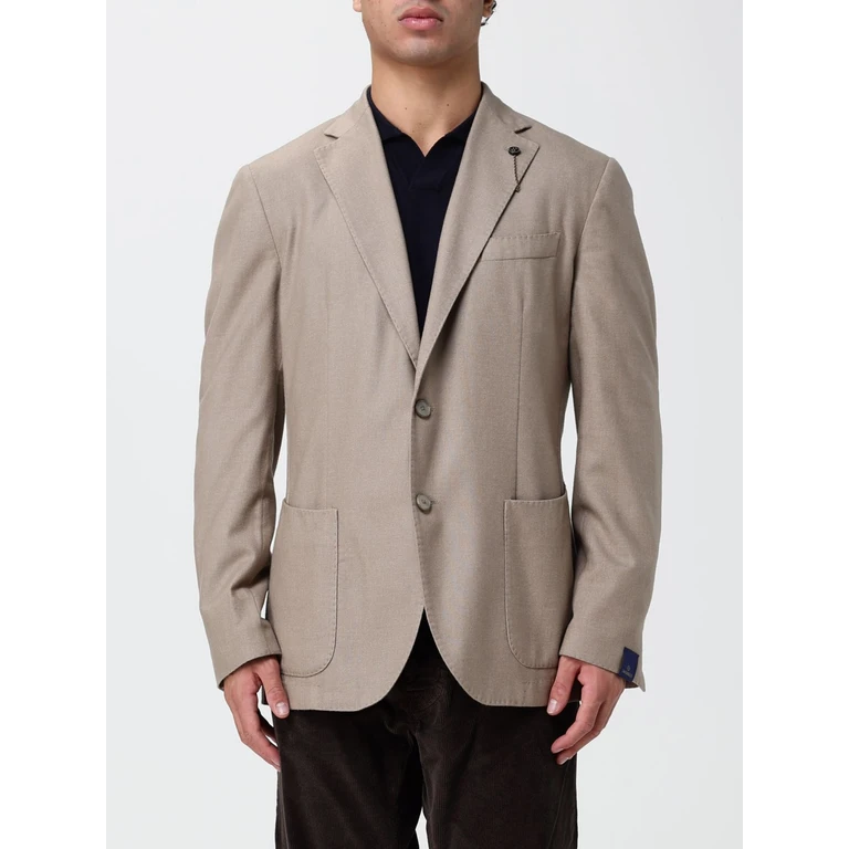 Single-Breasted Wool Blend Blazer with Patch Pockets (TL2938GL7297MFBTP56P)
