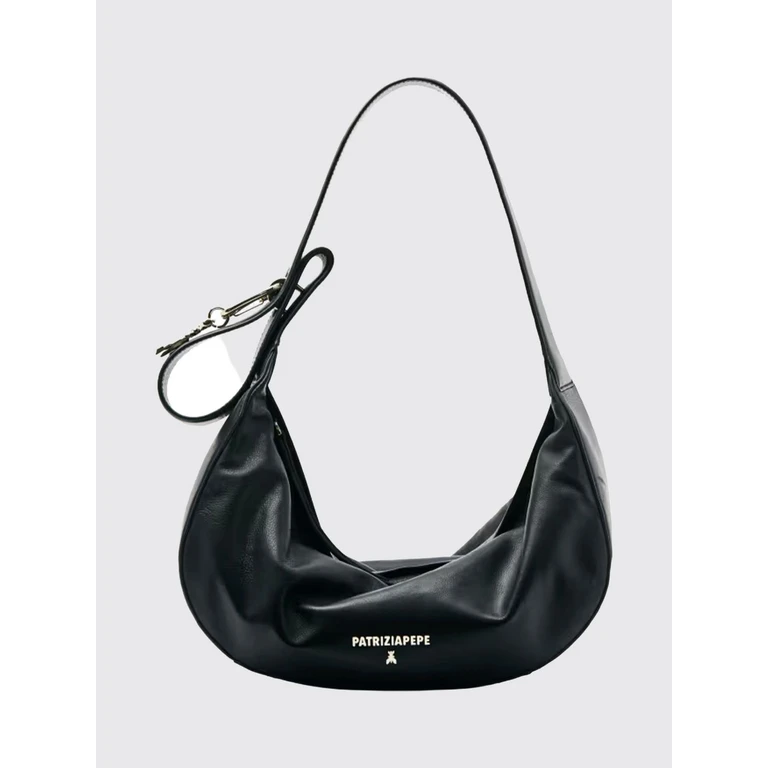 Calfskin Leather Shoulder Bag with Metal Logo Detail (8B0274L164K103)