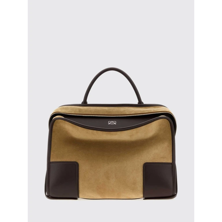 Amazona 180 Calfskin Leather and Suede Handbag (B039AZLX02DARKOROCHOCOLA)