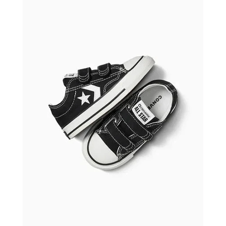 Star Player 76 Baby/Toddler (TD) Sneakers - Black/White Canvas