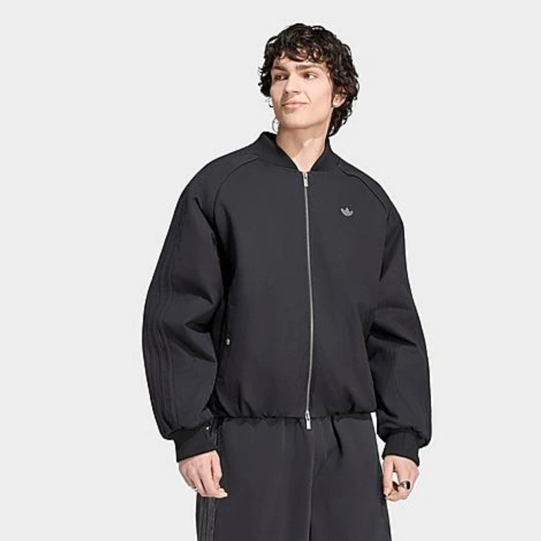 Men's Originals Superstar Canvas Full-Zip Jacket in Black Size: XS