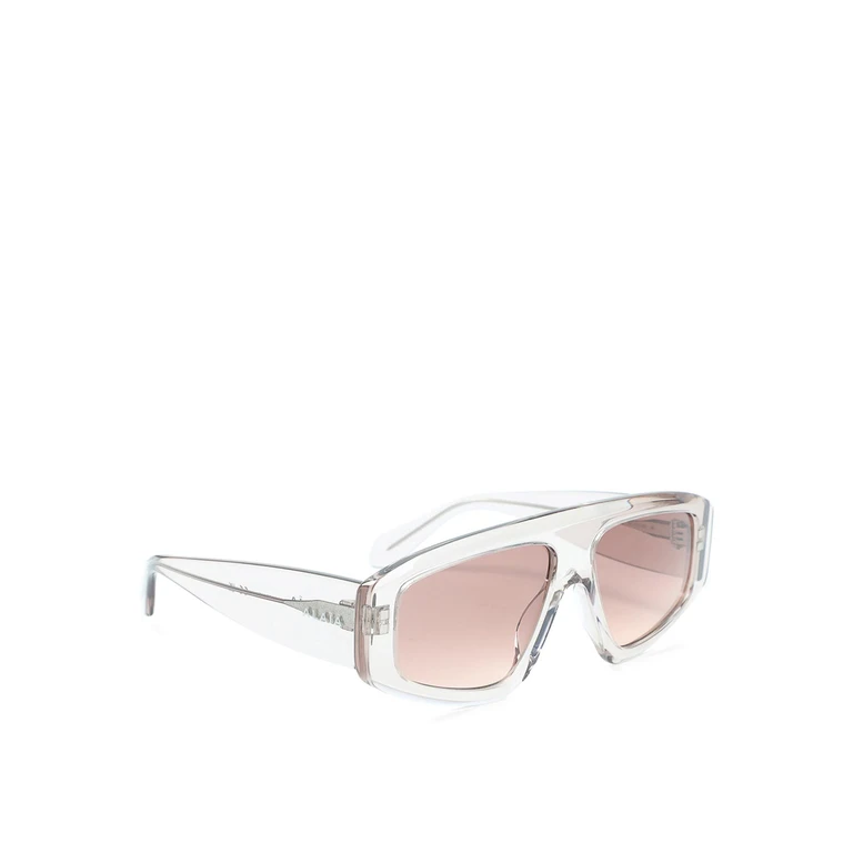 Lunettes de soleil aviateur Alaïa en acétate blanc avec verres marron