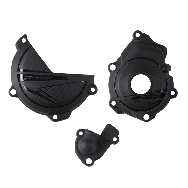 91370 - Polisport Full Engine Protector Kit For Husqvarna FC250 2023-2024 - Black