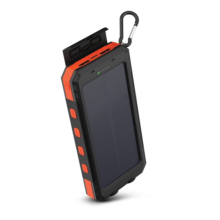 10K Fast Charge Solar Power Bank - 10,000mAh Weatherproof Portable Charger with 20W USB-C PD