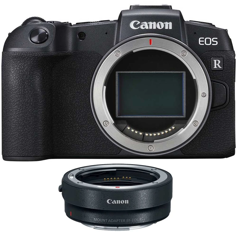 EOS RP Mirrorless Camera Body with EF-EOS R mount adapter