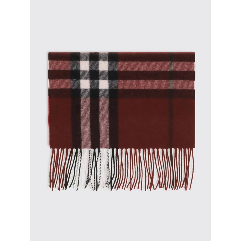 Tartan Cashmere Scarf with Fringed Ends (8130437)