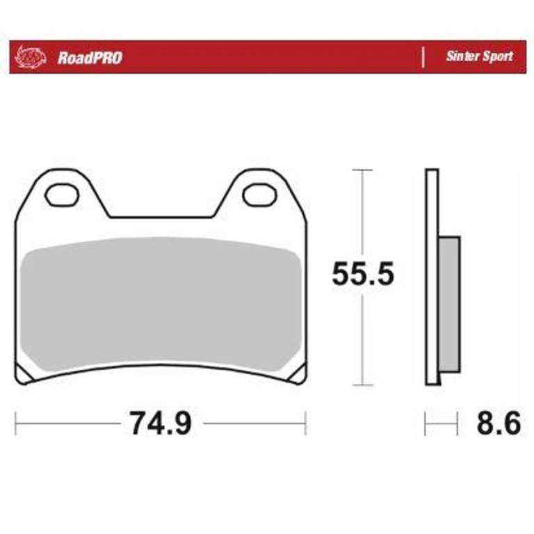 404305 - Moto Master RoadPro Sinter Sport Brake Pads For Benelli 402S ABS 2018 Fits Front Left Or Right