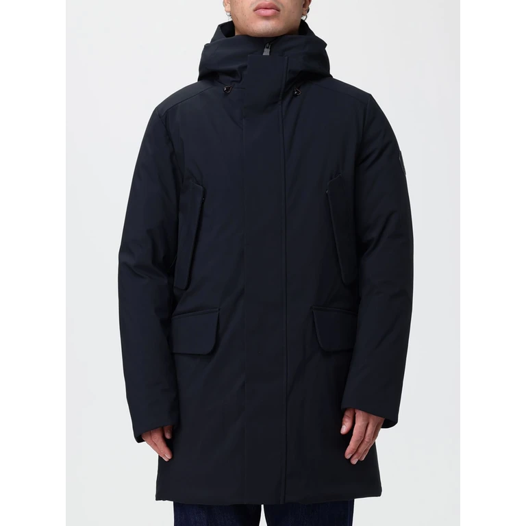Knee-Length Softshell Parka with Hood and High Neck (P45320MSMEG10000)