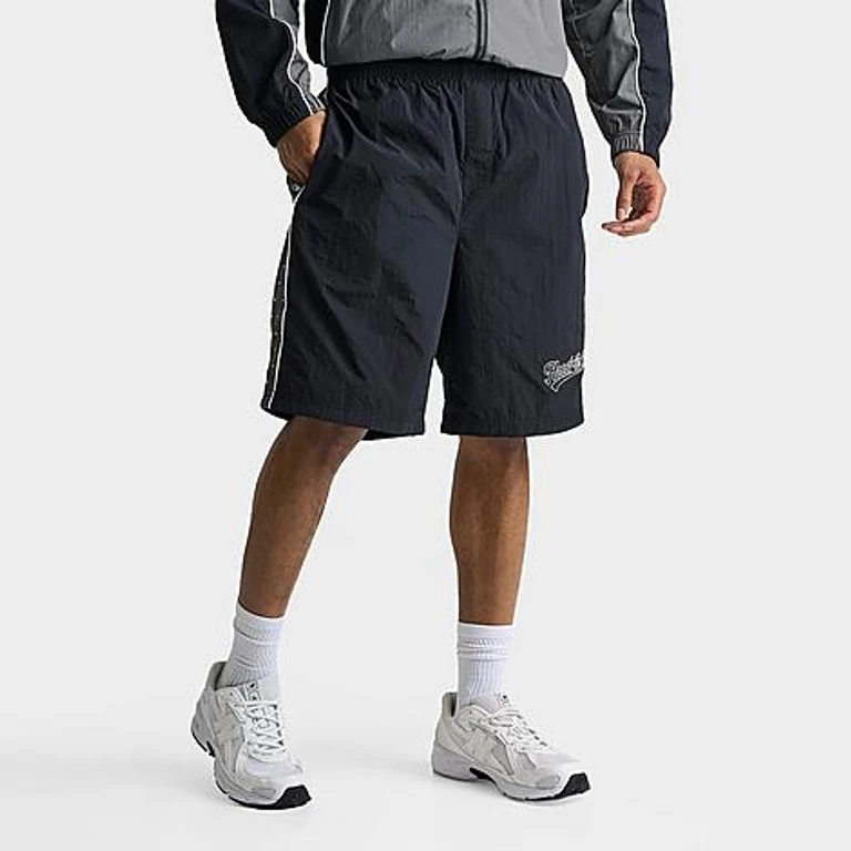 Men's Stade Diamond Woven Shorts in Black/Grey Size: Small