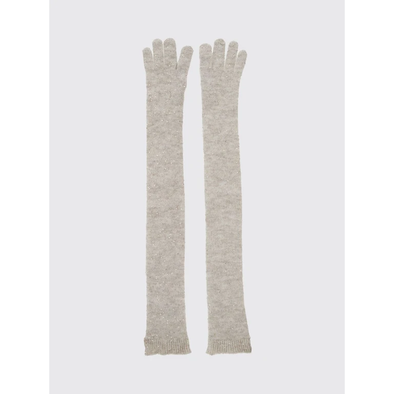Basic Design Gloves in Wool and Mohair Knit (MFA793179C9984)