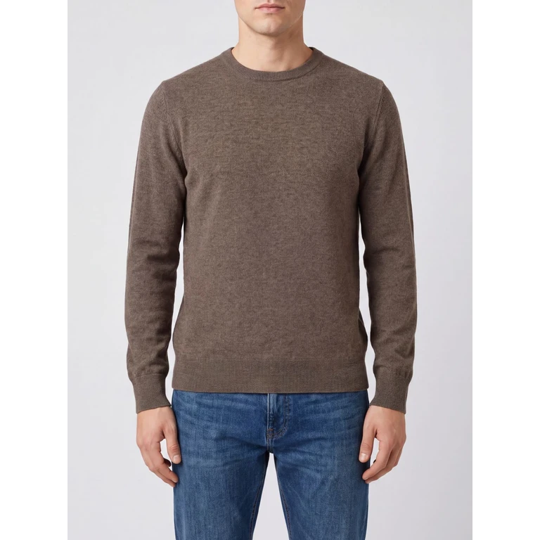 Ribbed 100% Cashmere Crewneck Jumper (B2P00012K0014049)