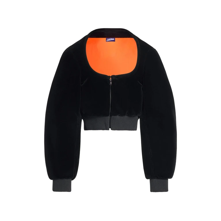 Boxy-fit Cropped Bomber Jacket