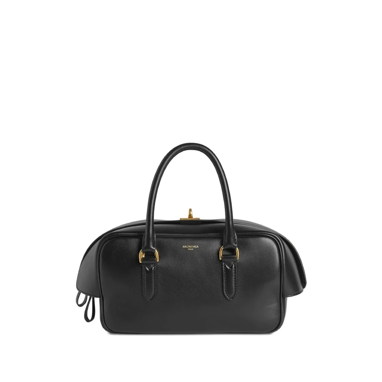 Small Le 7 Leather Bowling Tote Bag