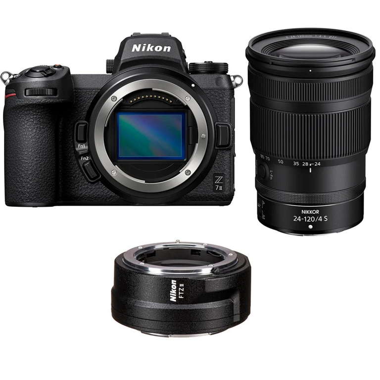 Z7 II Mirrorless Camera with Z 24-70mm f/4 S Lens with FTZ II mount adapter