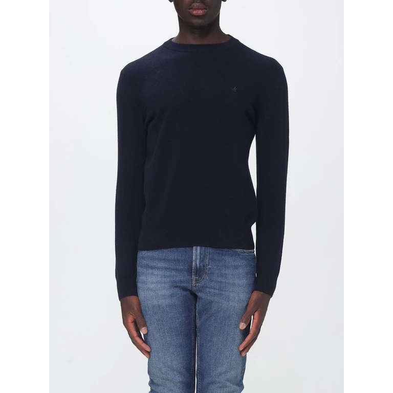 Crew-Neck Wool Jumper with Ribbed Cuffs and Hem (203EK042176)