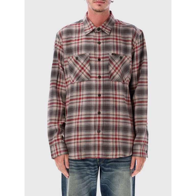 Long-Sleeve Check Flannel Shirt with Buttoned Patch Pockets (FMCAM0053012)