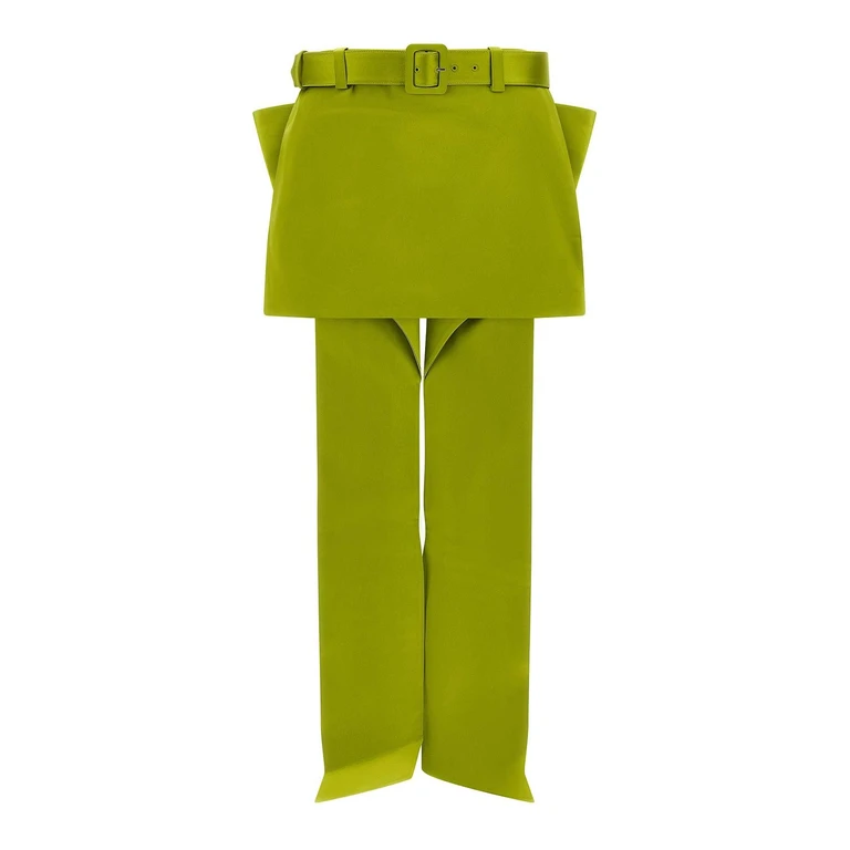 Self Portrait Jupe Longue - Vert (AW26008SKGREEN)