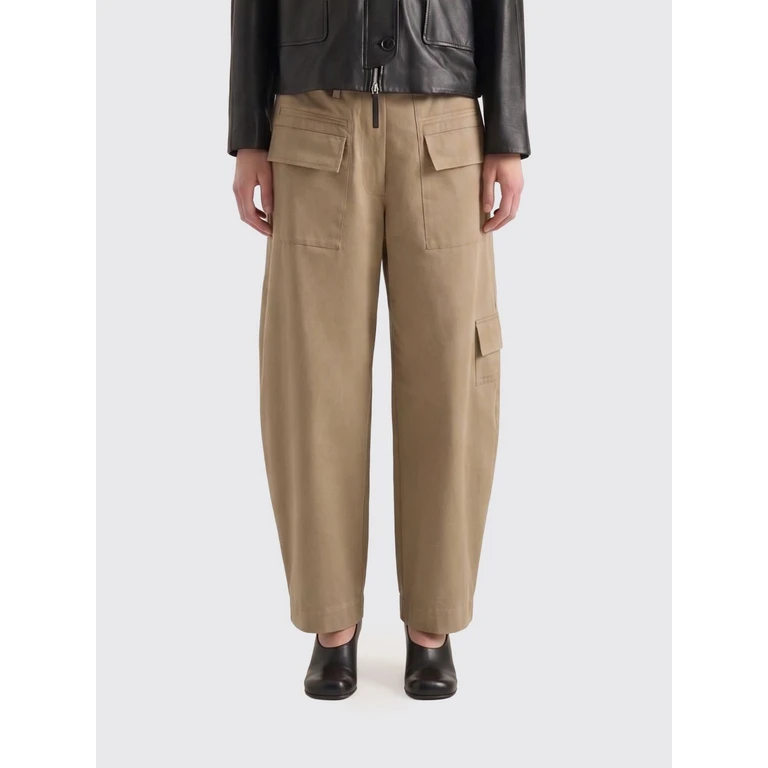 Wide-Leg Stretch-Cotton Cargo Trousers with Mid-Rise Waist (WL2646326AC115S309)
