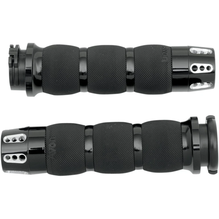 AIR-90-ANO-GAT - Avon Grips Gatlin Air Cushioned Grips For Harley Davidson FLD 1690 2012-2013 - Black