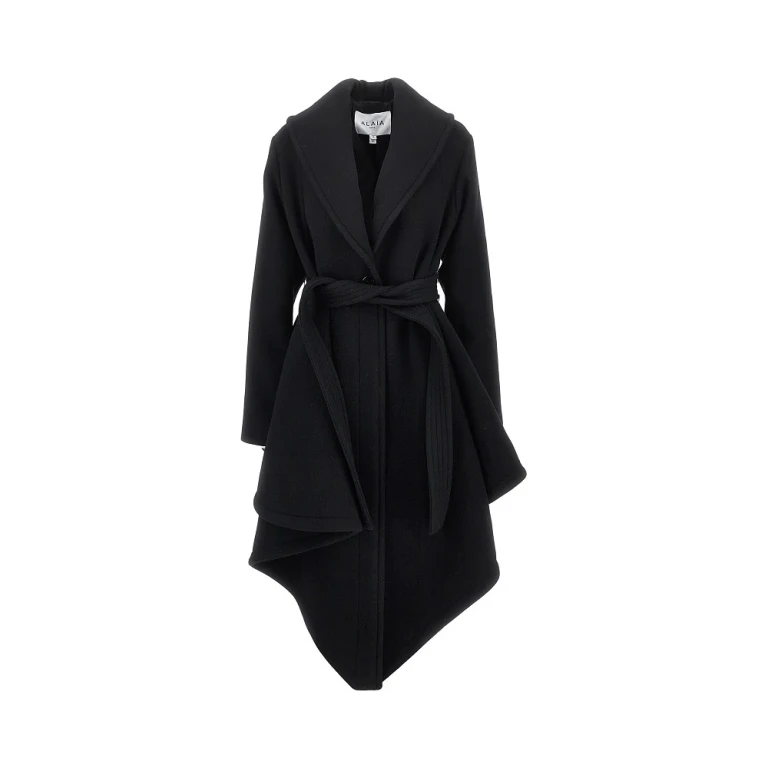 ALAIA Wool robe coat with belt Woman 38