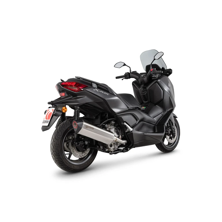 RYA131SEO - Scorpion Serket Parallel Slip-On Stainless Steel For Yamaha X-Max 300 Euro 5 2021-2024