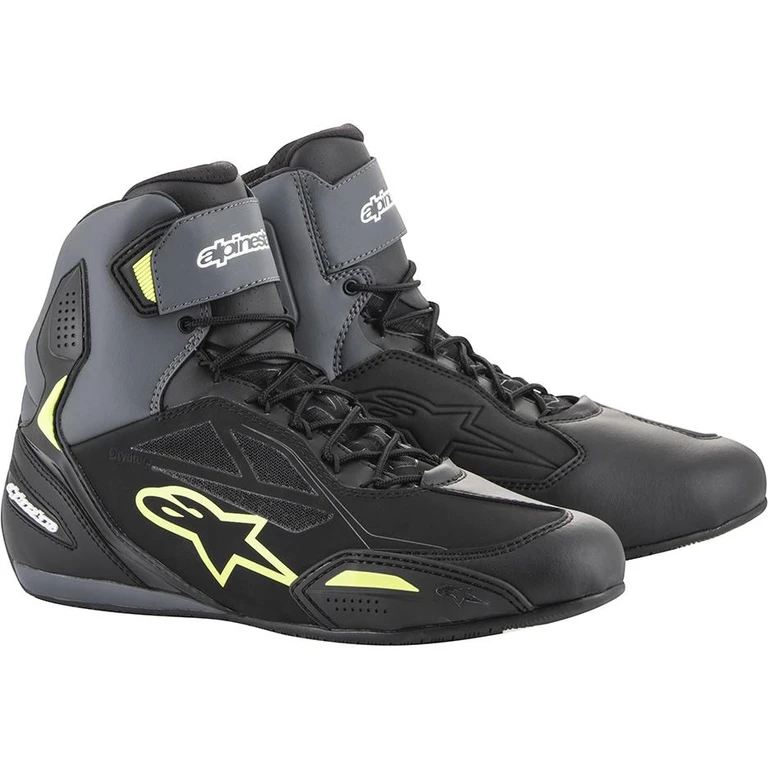 Faster 3 DryStar Motorcycle Boots 46 Black Grey Yellow Fluo (UK 11.5)