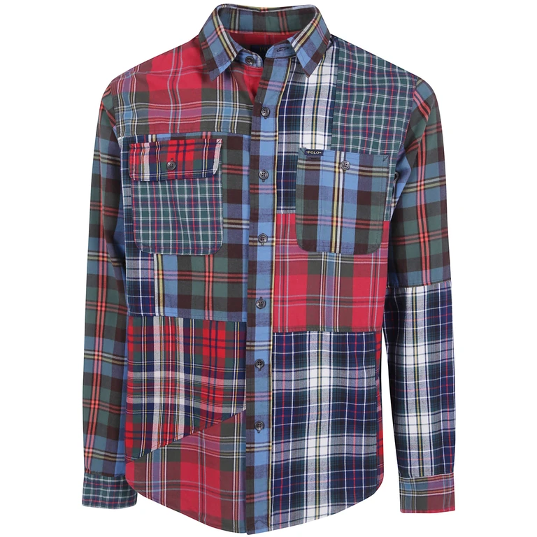 Chemise Polo Ralph Lauren en coton à patchwork abstrait