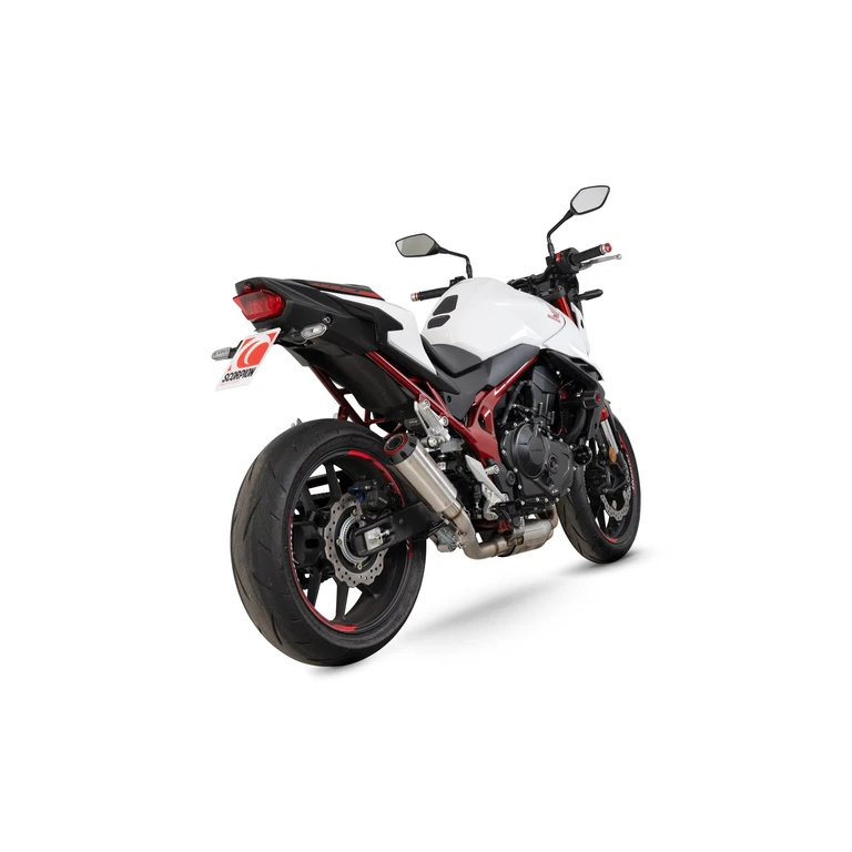PHA200SEO - Scorpion Red Power Stainless Steel Slip-On Exhaust - Honda CB750 Hornet 2023